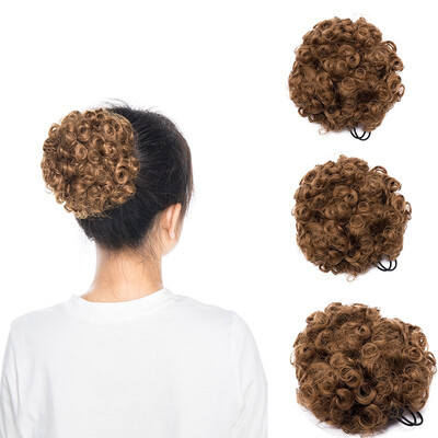 

Short Cute drawstring ponytail curly afro Puff ponytail Clip In hair extensions