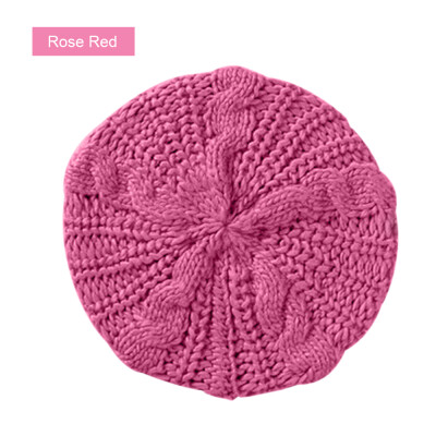 

Winter Warm Women Knitted Braided Beanie Hats Wool Crochet Slouchy Beanies Lady Beret Hat Ski Cap