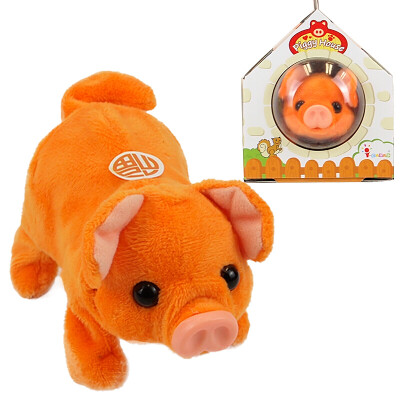 

Yazhijie childrens toys boys&girls 1-6 years old electric plush toy pig birthday holiday Liuyi gift Fu pig orange handsome