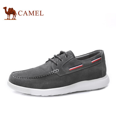 

Camel CAMEL Korean version of the wild cattle suede casual sports shoes men A912032110 gray 41