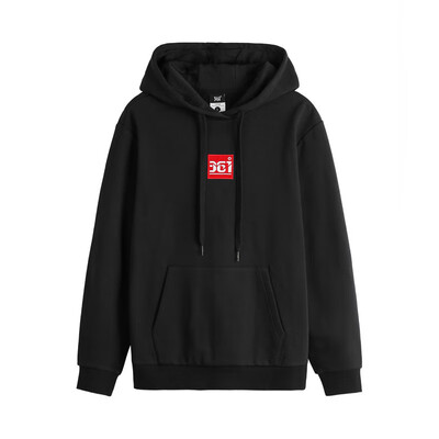 

361 degrees womens 2018 autumn new long-sleeved thin sweater hooded trend sportswear 661839806-4 basic black