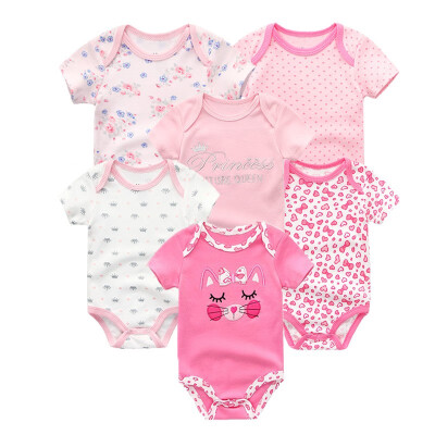 

Kiddiezoom 6PCS Baby Girls Clothes Bodysuits Cotton 0-12M Sleepwear For Babies Baby Boys Clothes Rompers Jumpsuit Infant Newborn