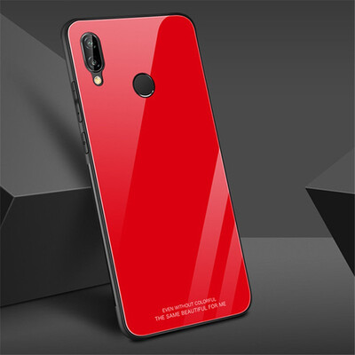 

Goowiiz Phone Case For Huawei P20P20 ProP20 PlusP20 LiteNova 3E Luxury Fashion Tempered Glass Slim Cover Soft edge Anti fall