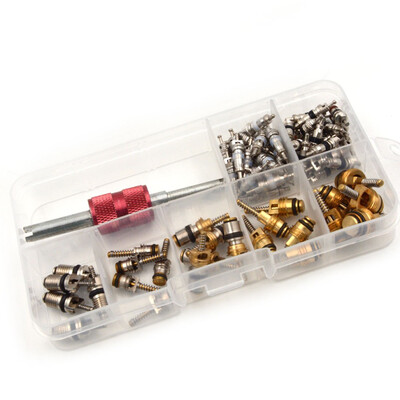 

65Pcs Air Conditioned Valve Core&1Pcs AC R12 R134a Valve Stem Cores Remover Tool