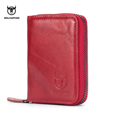 

BULLCAPTAIN 2018 male leather wallet Men Wallet Cowhide Coin Purse Slim Designer Brand Wallet gift for men birthday Card wallet