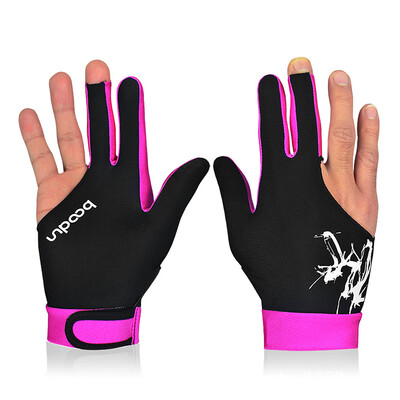 

BOODUN 1Piece Billiard Glove 3 Fingers Cue Sports Glove Men Women Billiard Shooters Right Left Interchangeable Snooker Gloves