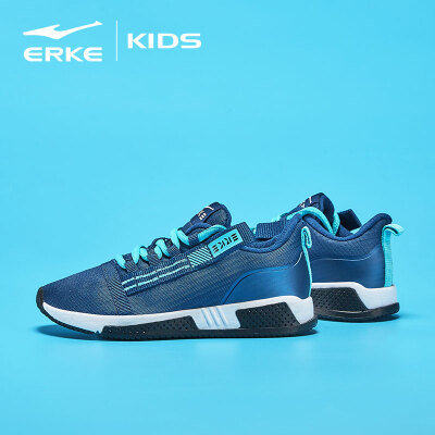 

Hongxing Erke ERKE childrens shoes boys running shoes childrens sports shoes in the big children comfortable straps running shoes 63119120083 hidden dark blue mint blue 37 yards