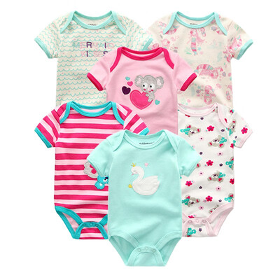 

Kiddiezoom 6PCS Baby Girls Clothes Bodysuits Cotton 0-12M Sleepwear For Babies Baby Boys Clothes Rompers Jumpsuit Infant Newborn