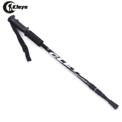 

CLEYE 3 Joint Aluminum Alloy Anti-shock Trekking Straight Shank Alpenstock Climbing Pole Crutch