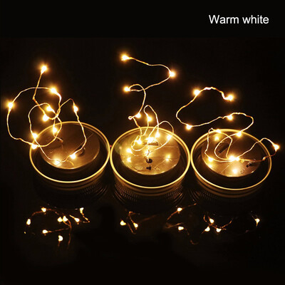 

UpperX 1M 10LED Fairy Light Solar Mason Jar Lid Lights Color Changing Garden Decor no bottl