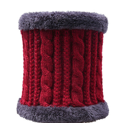 

Unisex Winter Knitted Scarves Windproof Gaiter Plus Soft Fleece Lined Thick Collar Outdoor Sports Riding Skiing Warmer Women Men