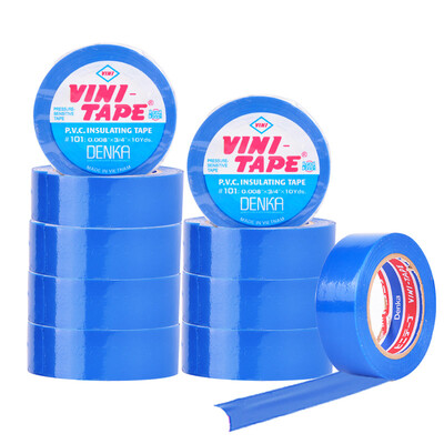 

VINI-TAPE Japan imported Vinnie Denka electrical insulation tape 10 rolls blue-102 PVC lead-free electrical tape flame retardant moisture