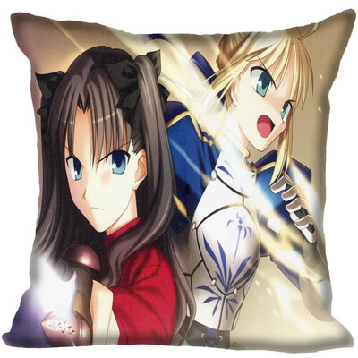 

Fairy Tail Pillow Cover Bedroom Home Office Decorative Pillowcase Square Zipper Pillow Cases Satin Fabric No Fade