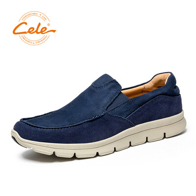 

Celebrity CELE first layer leather lazy one pedal wear-resistant non-slip thick bottom wild business casual shoes male treasure blue 44 yards M8C1S15901