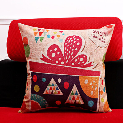 

Cotton&Linen Pillowslip Sofa Car Bed Chair Cushion Pillow Pillowcase of Colourful Christmas Series