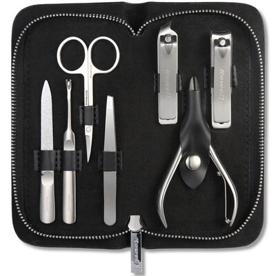 

Korea Kowell Han Kewei nail clipper import stainless steel nail clippers personal care repair capacity combination 7 piece set KE706 black