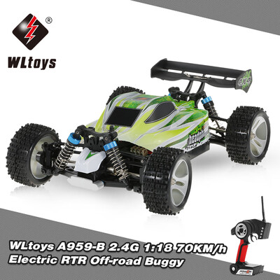 

WLtoys A959-B 24G 118 Scale 4WD 70KMh High Speed Electric RTR Off-road Buggy RC Car