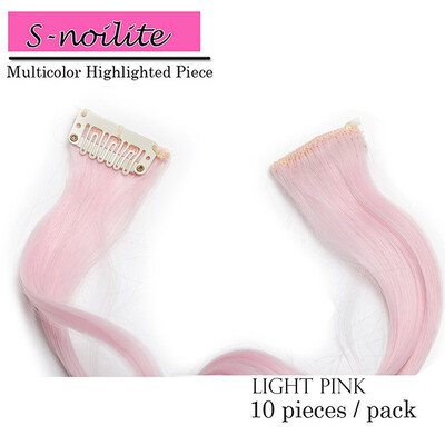 

10pcsset Highlight Streaks Clip in Multicolour Hair Extensions Hairpiece Long Hair