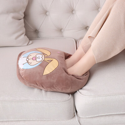 

Warm coffee removable&washable plug warm foot treasure electric heating shoes electric hot treasure warm baby warm foot warmer light coffee NK-004