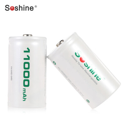 

2pcslot Soshine DR20 Size 11000mAh 12V Low Discharge Rechargeable Ni-MH Battery RTU D11000