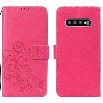 

Samsung Galaxy S10 Lucky Clover Embossed Leather Case - Rose