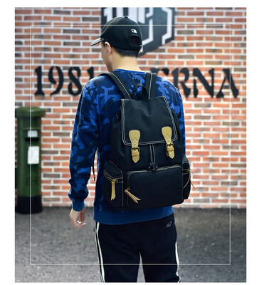 

National Canvas Men Backpack Male Backpack for Boys Students Casual Travel Backpack for Laptop