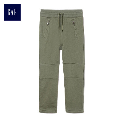 

GAP flagship store men&women elastic waist drawstring motorcycle wind pants 358923 army green 12-18M