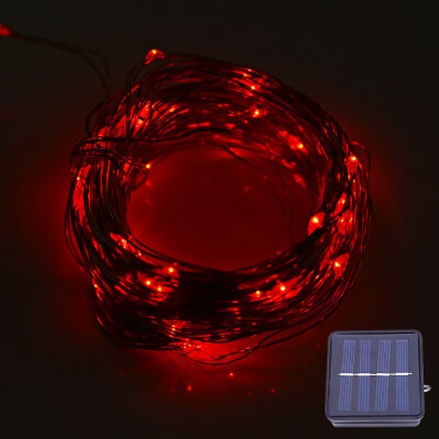 

12M 120 LEDs Solar Powered Copper String Light for Decoration