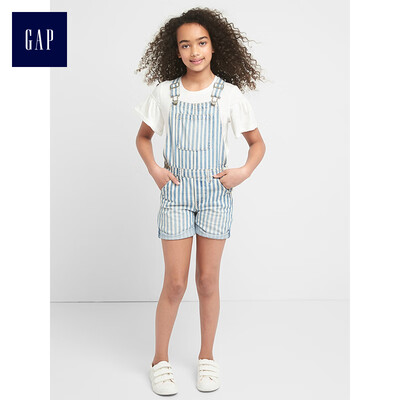 

GAP flagship store girl cotton pinstripe pattern strap shorts 229606 indigo stripes 150cm XL