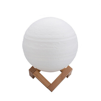 

UpperX 3D Light Print Jupiter 7Color Change Pat Sensor Lamp with Magnetic Support Wood bracket Rechargeable Usb Led Night Light