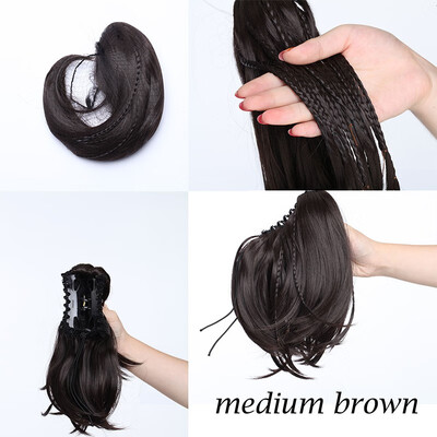 

Adjustable Messy Style Ponytail Hair Extension with Jaw Claw Synthetic Hair-Piece&Braids Ponytail hair