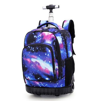 

Middle school students trolley bags for boy travel backpack teens schoolbag girl luggage waterproof wheel computer bag suitcase