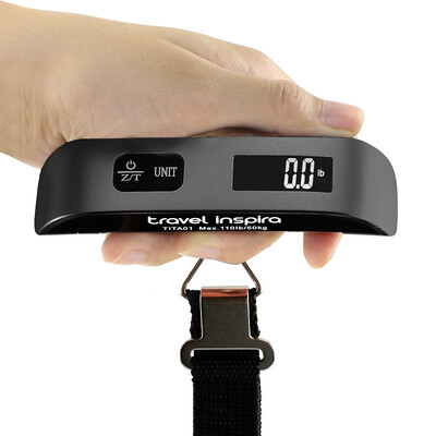 

Travel Inspira 110 Lbs portable scales luggage scale Hanging Postal scale with Temperature Sensor Rubber Paint Technology