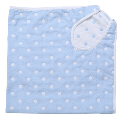 

Liangliang liangliang baby hug by the early morning cotton gauze newborn towel cover blanket breastfeeding cover blue 8585cm