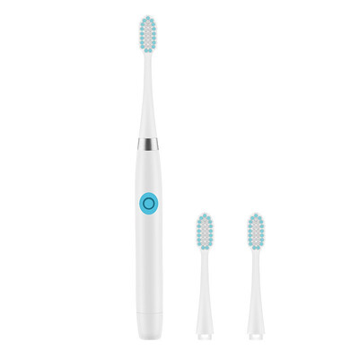 

Ultrasonic Electric Toothbrush Portable Waterproof Automatic with 2 Brush Heads Oral Hygiene Teeth Cleaning for child&adult