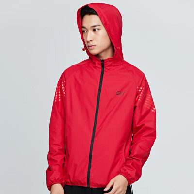 

Hongxing Erke mens comprehensive training clothing hooded thin section zipper mens sports jacket 51218308033 glaze red 3XL