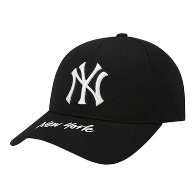 

MLB Baseball Cap Childrens Hat Korean Cap NY Yankees Sun Hat Four Seasons 4-8 Black White Mark NY Cap Adjustable 49cm-51cm