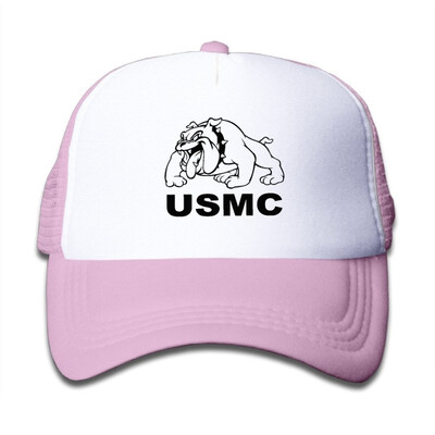 

Marine Corps Bulldog Logo Baseball Hat Adjustable Back Mesh Cap For Baby