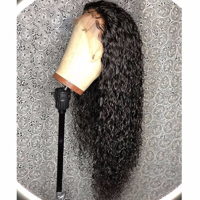 

Wet And Wavy Glueless Lace Front Wig Virgin Hair Water Wave Front Lace Human Hair Wig Bleached Knots With Baby Hair Plucked