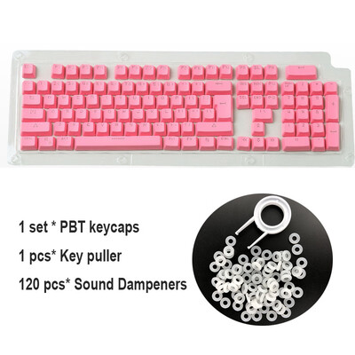 

104 English PBT Keycaps for Mechanical Keyboard Compatible with MX Switches Transparent Support Led Lighting Keycaps