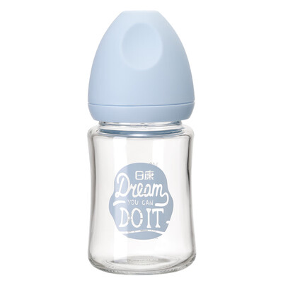 

Rikang wide mouth glass bottle baby newborn baby bottle 140ml blue RK-3051