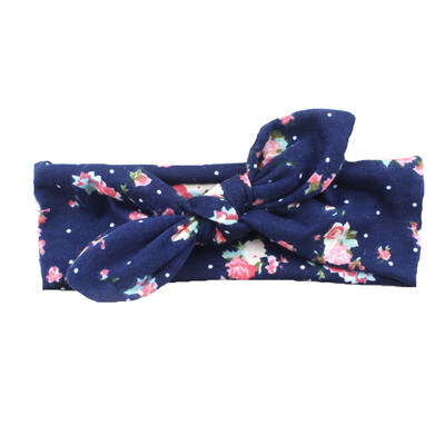 

Children Rabbit Ears Hair Band Cute Flower Printed Bowknot Headbands Kids Floral Headwrap Fashion Hair Accessories