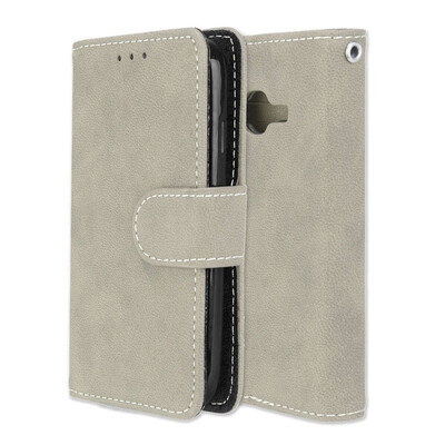 

MOONCASE Samsung Galaxy J1 mini prime vintage matte 3 card holster - gray