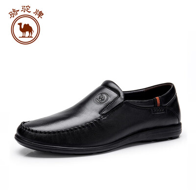 

Camel brand mens shoes casual leather comfortable set foot low Bangfu W912287370 black 39245 yards