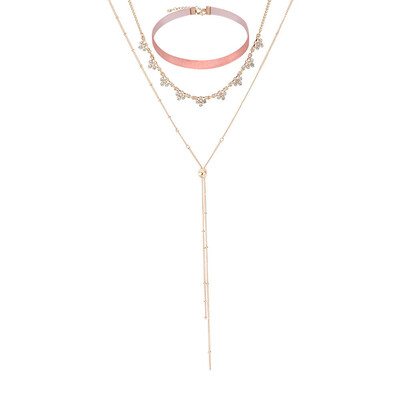 

Fashion Multi-layer Pendant Clavicle Chain Long Necklace Different Lengths Jewelry Set for Women