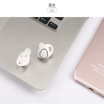 

SM-R150 Binaural Wireless Bluetooth Headset Sports Mini Invisible Mini Earbud Bluetooth Headset Black Technology Charger Headset