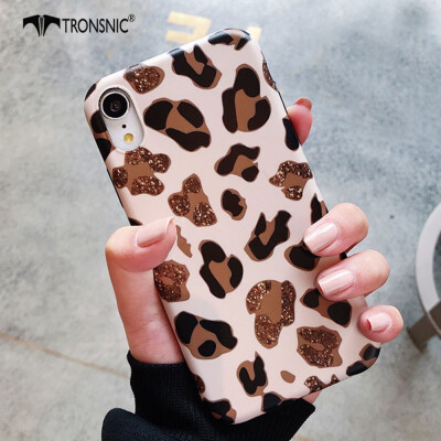 

Tronsnic Leopard Fashion Phone Case for iPhone 6 6s Plus Soft Glitter Hot Case Luxury Cover Gold PinkYello