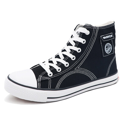 

Warrior high-top couple fashion student flat canvas shoes WXY-A346 black 38 large size one yard