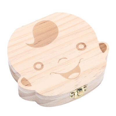 

Creative Wooden Baby Tooth Organizer Box for Deciduous Teeth Umbilical Cord Lanugo