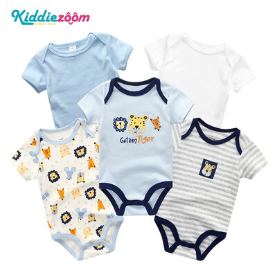 

5PCSLot Unicorn Baby Girl Clothes Cotton Babywear Bodysuits One-Piece Baby Boy Clothes Rompers Newborn 0-12M Short Sleeve